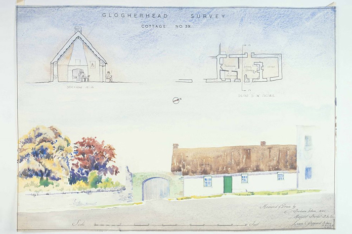 Irish Folklife Architectural Drawing Collection 06 - Clogherhead, County Louth